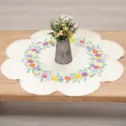 Craftways® Colorful Easter Eggs Table Topper Stamped Embroidery Kit
