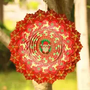 Wind Spinners Metal Kinetic Christmas Santa Clause Stainless Steel Wind Garden Decoration Hanging for Yard Art & Outdoor