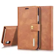 DG.Ming iPhone XR Detachable Classic Folio Wallet Case Cover Apple [Brown]