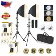 Luxury Softbox Lighting Kit - 2X 16''x16'' with Remote LED Bulbs for Photography