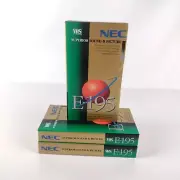 Set of 3 NEC Superior PAL E-195 3.25hr VHS VCR Recordable Cassette Tapes NEW