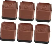 IWOWHERO 6Pcs Non Slip Plastic Furniture Risers for Washing Machines Sofas Noise Reducing Pads Height Support for Cabinets and Beds for Enhanced Stability and Cleaning