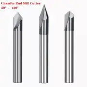 30°-130° 4.0*50L*2T HRC60° CNC Tungsten Steel Chamfer End Mill Cutter 2Flute