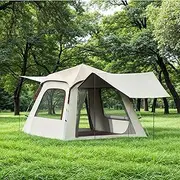 Advwin Pop-Up Camping Tent, 4-5 Person Outdoor Tent with Windows, Portable Sun Shade Shelter Easy Setup Waterproof UV Protection with Carrying Bag, for Beach Hiking Mountaineering Travel