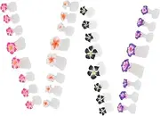 DRESSOOS Silicone Toe Separator Set 32pcs Nail Polish Toe Spacers for Women Pedicure Toe Separators Flower Shape Nail Art Toe Dividers Reusable Safe