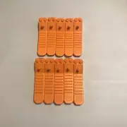 Lego Lot of 10 New Orange Human Tools Brick and Axle Separator Parts Pieces.