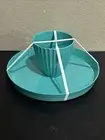 New Tabitha Brown 2-IN-1 Chip & Dip Set & Cake Stand Melamine Bowl Plate Green