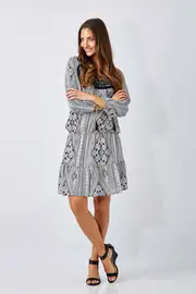 Geo Aztec Dress--JAG-JWS169145