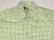 MEN'S UNUSED VINTAGE 1970s K-MART BUTTON FRONT SHIRT! POLY/COTTON-SHORT SLEEVE S