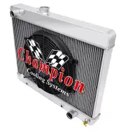 RN Champion 2 Row Radiator 1680,14" Fan - 1965 - 1967 Pontiac Tempest V8 Engine