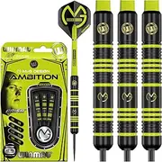 WINMAU Michael Van Gerwen MvG Ambition Professional Brass Darts Set with Flights and Shafts Available in Steeltip and Softip