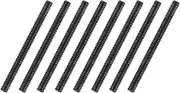 uxcell 8Pcs Fully All Threaded Rod, 5/16" Thread 18 Pitch 3-1/2" Length Carbon Steel Long Threaded Screw Threads Black Zinc Fully Studding Rod Bar for Furniture Garden Mounting Assembly