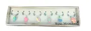 Crate & Barrel Wine Markers (Six) Tropical Fish Design New in Box