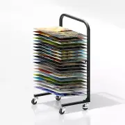20 Shelf Art Drying Rack for Classroom - Art Storage Organizer Rack with Lockabl