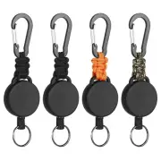 Retractable Keychain Heavy Duty Carabiner Badge Holder Retractable Badge Reel...
