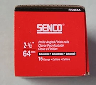 Senco 16g Angled Finish Nails 2 1/2" RH25EAA also fits De Walt Paslode Hitachi