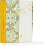 Arrtx Watercolor Sketchbook,100% Cotton Acid-Free 140lb/300gsm Hot Press Hardcover Watercolor Journal Notebook,20 Sheets 5.35 x 3.86 inches