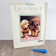 CARON WonderArt Labrador Latch Hook Rug Craft Kit with Tool ~ Labs Dogs Puppies