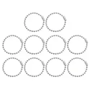 100pcs Ball Beads Chain 4 Inch 2.4mm Diameter Metal Ball Connector Clasp, Silver