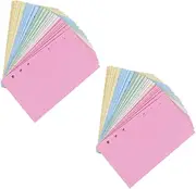 GETAJGHSD 6 Hole Loose Leaf Paper 2 Pack Pastel Letter 50 Sheets Each Notepad Replacement Paper for School and Office