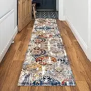 Hallway Rug Extra Long 1m 1.5m 2m 2.5m 3m 3.5m 4m 4.5m 5m 5.5m 6m Non-Slip Rubber Back Narrow Runner Rugs Traditional Floor Carpet Runner for Entryway Hall Stair(3.3ft×11.5ft/100×350cm)
