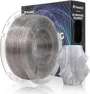 VOXELAB 3D Printer Filament Color Changeable PLA Filament 1.75mm, Different Color by Light, Perfectly Hide The Layer Line, 1kg (2.2lbs)-Dimensional Accuracy +/- 0.02mm (Sparkle Clear)