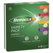 Berocca Energy Variety 60 Effervescent Tablets (4 x 15 Variety Pack) Exclusiv...