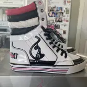 BABY PHAT Shoes 8.5 Milan Cat High Boots super high tops pink black white 8 1/2
