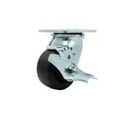 4 Inch Stainless Steel Polyolefin Swivel Caster with Roller Bearing and Brake