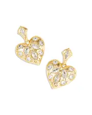 Kendra Scott Holland 14K Gold Plated Mixed Cut Stone Heart Drop Earrings