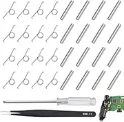 NBEADS 20 Pcs Metal Trigger Keys Springs, L2 R2 Trigger Buttons Springs Trigger Button Replacement Parts with Tweezers Screwdriver Tools for PS5 Springs Assembly Controller Replacement, Platinum