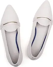 [Frank Mully] Women's Casual Loafer Flats Slip On Loafer Shoes Comfortable Knit Flat Shoes Classics Pointy Toe Loafer Flats,for Work,Travel