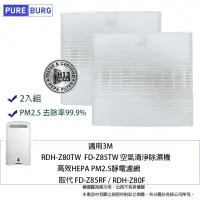 在飛比找momo購物網優惠-【PUREBURG】2入組 適用3M RDH-Z80TW F