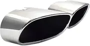 Universal Car Inlet 63mm Rear Exhaust Tip Tail Pipe Muffler Single Outlet Stainless Steel Compatible For BMW X5 2008-2013 Car Accessories