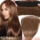 One Piece THICK Clip in 100% Real Remy Human Hair Extensions 3/4 Full Head Weft