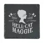 HELL-CAT MAGGIE Whiskey Slate Coaster