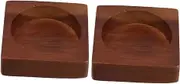 LAPYAPPE Salt Pepper Grinder Wood Pedestal Wood Pepper Salt Grinder Tray Home Kitchen Decor Wooden Spice Rack