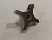 Aluminum Extrusion, Four Lobed Hand Knobs with Tap-Thru Hole, STT