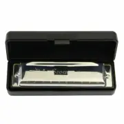 USA Harmonica 10 Holes Key of C for Blues Rock Jazz Folk Harmonicas Silver