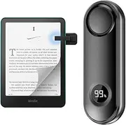 [4smarts] RF Remote Control Page Turner for Kindle Paperwhite, Kobo, iPad, Tablets, iPhone, and Android – Hands-Free Page Turning with Silent Click, LCD Battery Display, and Wide Compatibility, Black