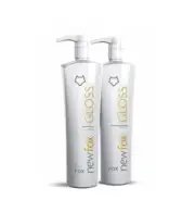 New Fox Gloss Progressive Brush Hair Straightening Smoothing Kit 2x1L - Fox