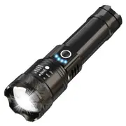 Rechargeable 5 Modes LED Flashlight Zoom High Lumen Torch For Emergency Camping Home