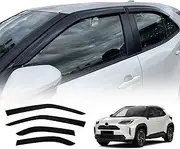 OAD4X4 Weathershields Compatible with Toyota Yaris Cross 2020-Onwards, Weather Shields Window Visors Wind Deflectors Sun Rain Guard 4PCS Set