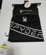 Spyder Web Logo Reversible Beanie Hat & Scarf Set Black Men's One Size New