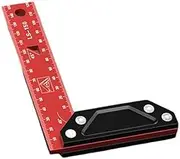 Precision Multi-Angle Measuring Ruler, 10°-90° Combination Framing Square with Prec Marking Triangle Miter Holes, Ruler High