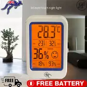 Digital Thermometer Hygrometer LCD Indoor Temperature Clock AU