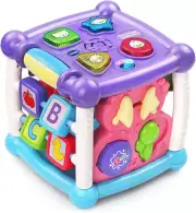 Vtech Turn & Learn Cube - Interactive Cube and Shape Sorter - 150553 - Purple
