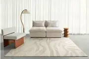 Gourti Textured Abstract Neutral Washable Rug