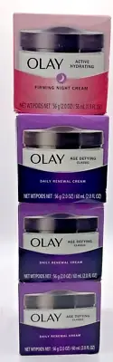 4 PACK Olay Age Defying Classic Daily/Night Renewal Cream Face Moisturizer - 2oz
