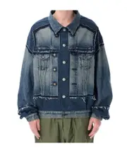 Junya Watanabe Raw-Cut Edge Denim Jacket S,M Blue